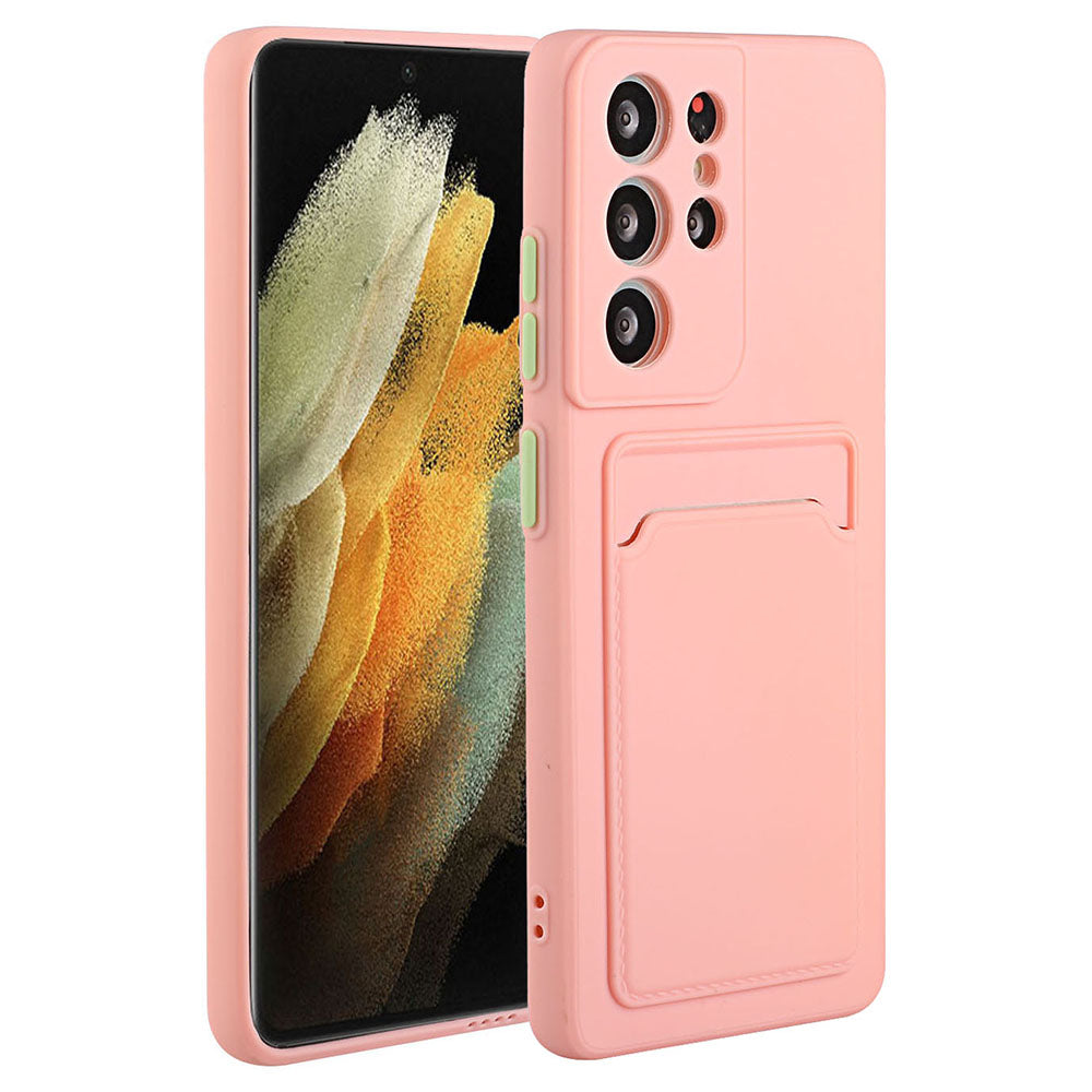 Anti-drop Phone Case For Samsung Galaxy S23 Ultra Flexible TPU Protective Phone Cover with Card Holder Anti-drop Phone Case For Samsung Galaxy S23 Ultra Flexible TPU Protective Phone Cover with Card Holder